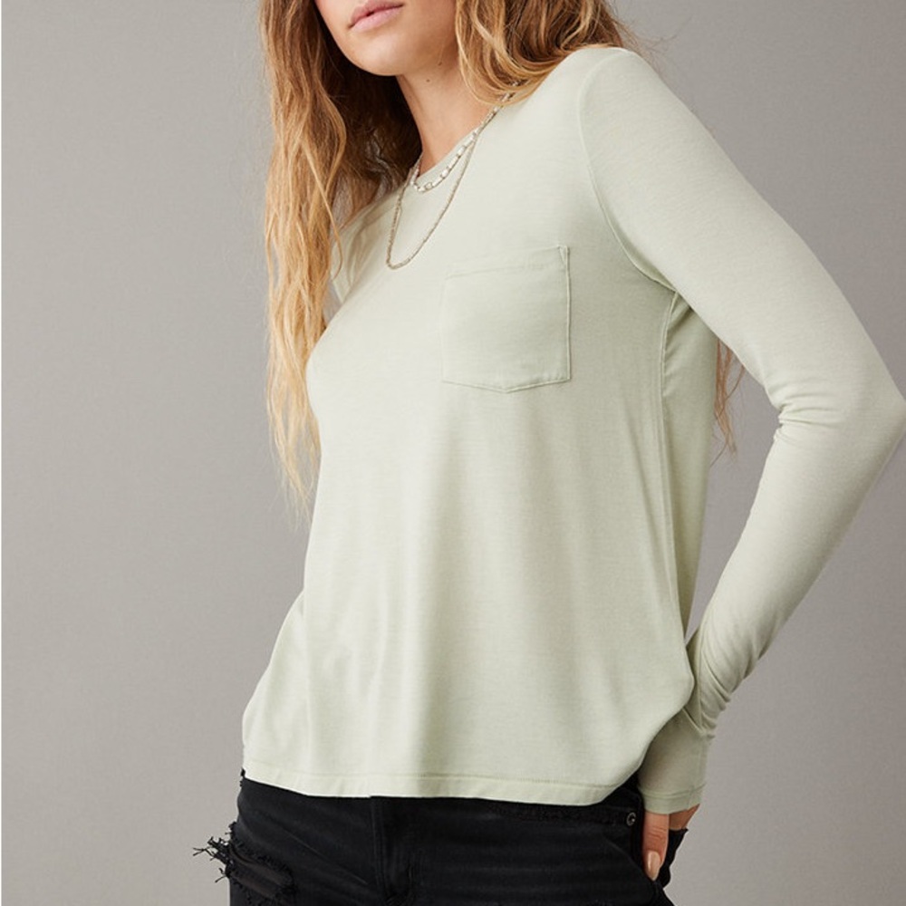 AE Soft & Sexy Long Sleeve Pocket Tee